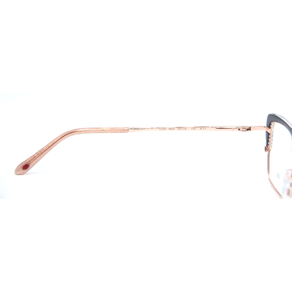 LULU GUINNESS L224 RGD ROSE GOLD ZEBRA AUTHENTIC FRAMES EYEGLASSES 58-18